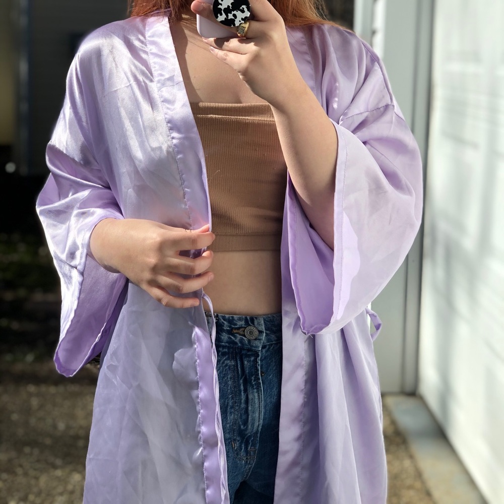 Silky robe